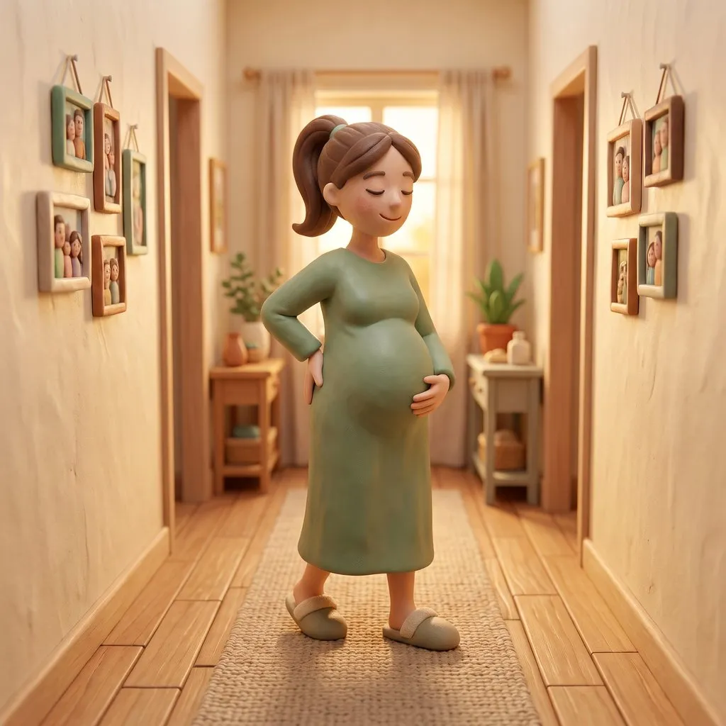 Une future maman marche pendant le travail